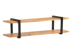 Móvel de TV multimídia prateleira de televisão televisão buffet sala de jantar sala de estar quarto 160 x 40 x 40 cm madeira de acácia maciça marrom 02_0026071