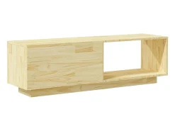 Móvel de TV multimídia prateleira de televisão televisão buffet sala de jantar sala de estar quarto 110 x 30 x 33,5 cm madeira maciça de pinho marrom 02_0025706