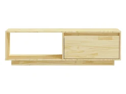 Móvel de TV multimídia prateleira de televisão televisão buffet sala de jantar sala de estar quarto 110 x 30 x 33,5 cm madeira maciça de pinho marrom 02_0025706