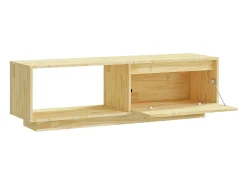 Móvel de TV multimídia prateleira de televisão televisão buffet sala de jantar sala de estar quarto 110 x 30 x 33,5 cm madeira maciça de pinho marrom 02_0025706