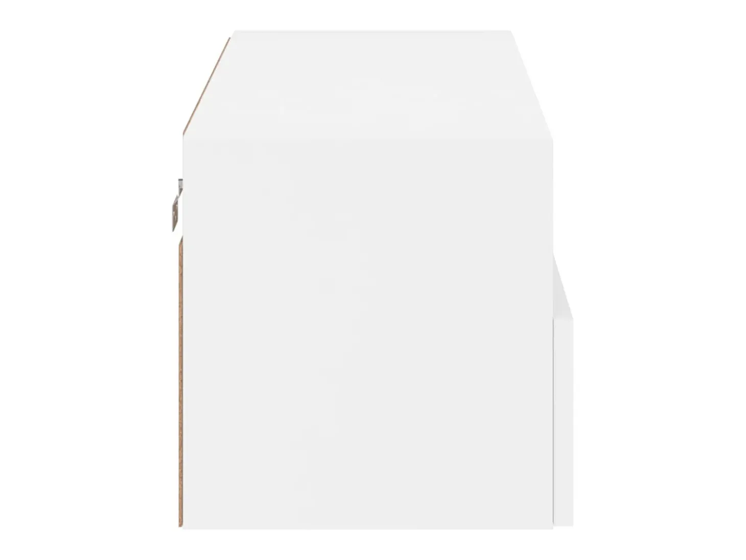 Móvel de TV multimídia prateleira de TV aparador de TV sala de jantar sala de estar quarto montado na parede 80 x 30 x 30 cm madeira de engenharia branca 02_0027799