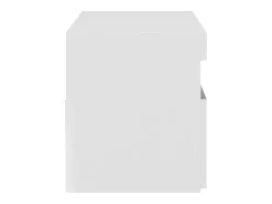 Móvel de TV multimídia Prateleira de TV televisão buffet sala de jantar sala de estar quarto com luzes LED brilhantes 75 x 35 x 40 cm branco 02_0026658