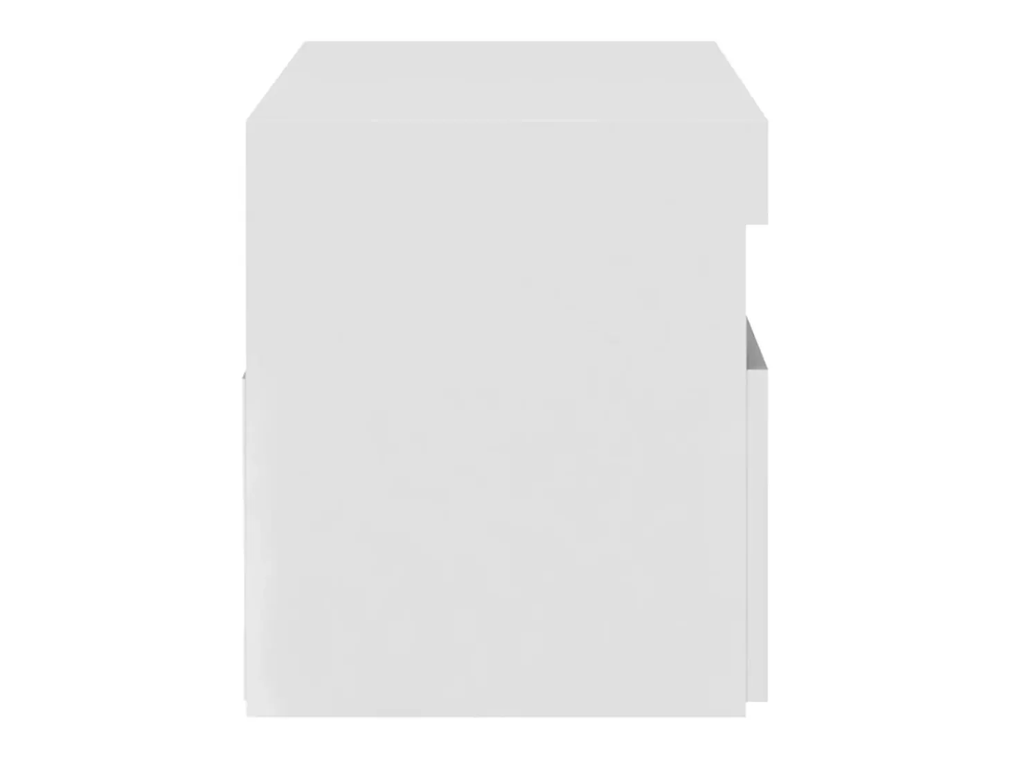 Móvel de TV multimídia Prateleira de TV televisão buffet sala de jantar sala de estar quarto com luzes LED brilhantes 75 x 35 x 40 cm branco 02_0026658
