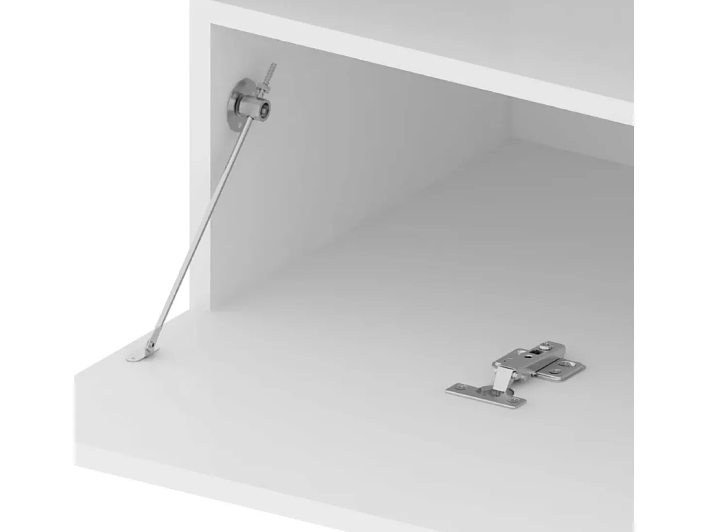 Móvel de TV multimídia Prateleira de TV televisão buffet sala de jantar sala de estar quarto com luzes LED brilhantes 75 x 35 x 40 cm branco 02_0026658