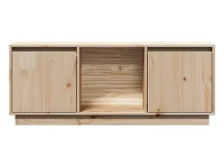 Móvel de TV multimídia prateleira de televisão televisão buffet sala de jantar sala de estar quarto 110,5 x 35 x 44 cm madeira maciça de pinho marrom 02_0025776