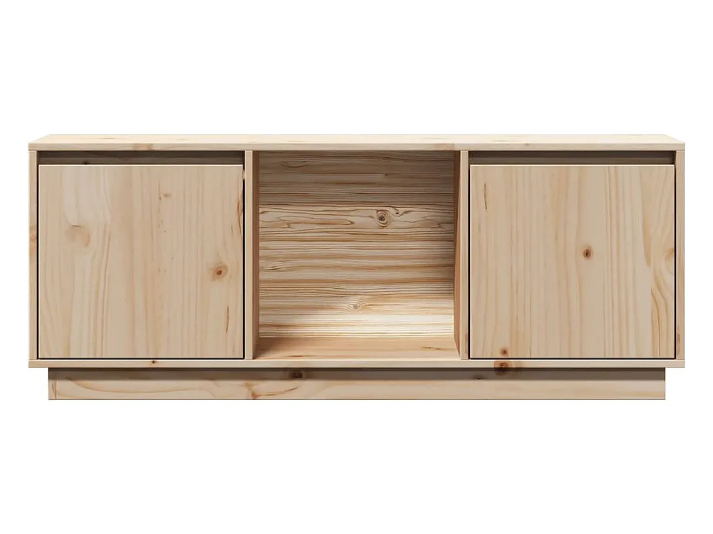 Móvel de TV multimídia prateleira de televisão televisão buffet sala de jantar sala de estar quarto 110,5 x 35 x 44 cm madeira maciça de pinho marrom 02_0025776