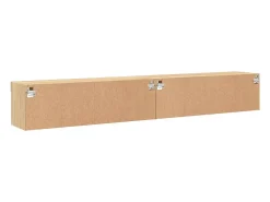 Móvel de TV multimídia Prateleira de TV Aparador de TV Sala de jantar Sala de estar Quarto com luzes LED 2 peças Carvalho Sonoma 100 x 30 x 30 cm marrom 02_0028871
