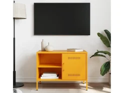 Móvel de TV 68x39x50,5 cm aço amarelo mostarda PT671971
