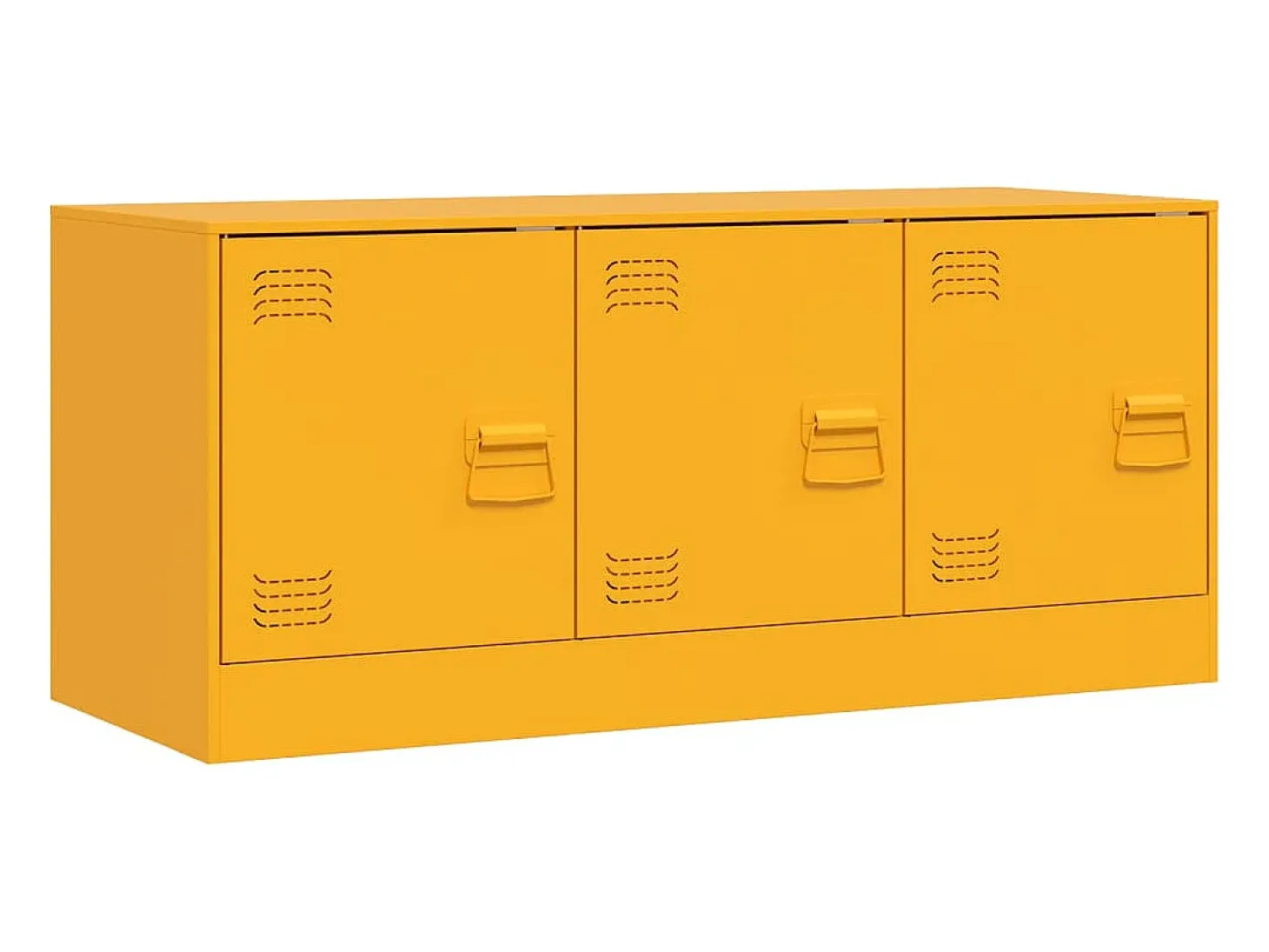 Móvel de TV 99x39x44 cm aço amarelo mostarda PT555610