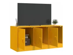 Móvel de TV 99x39x44 cm aço amarelo mostarda PT555610