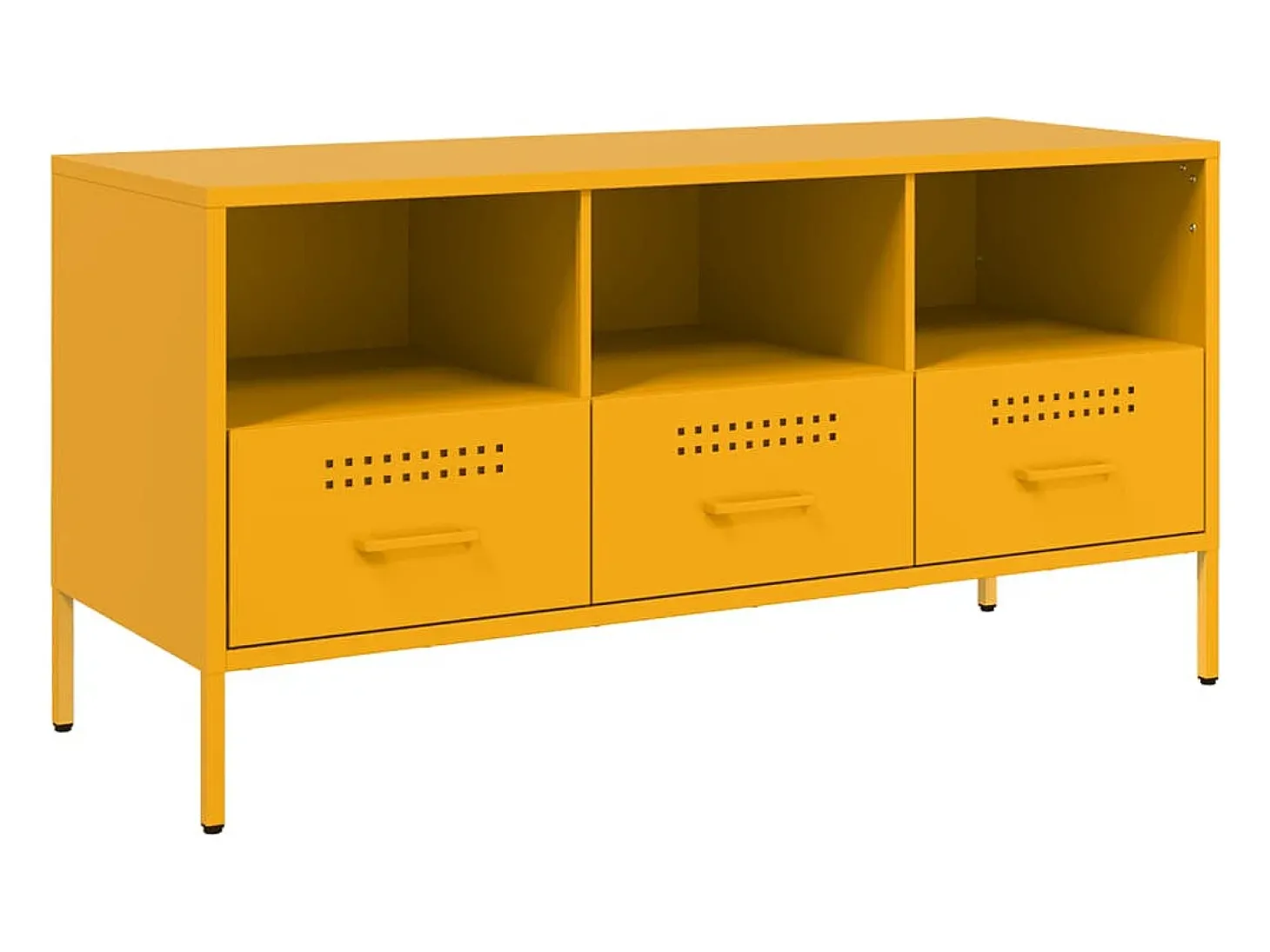 Móvel de TV 100,5x39x50,5 cm aço amarelo mostarda PT154477