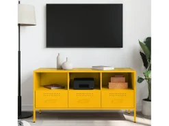 Móvel de TV 100,5x39x50,5 cm aço amarelo mostarda PT154477