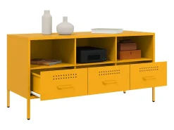 Móvel de TV 100,5x39x50,5 cm aço amarelo mostarda PT154477