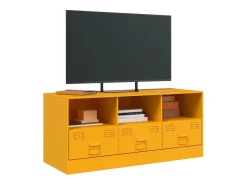 Móvel de TV 99x39x44 cm aço amarelo mostarda PT541463
