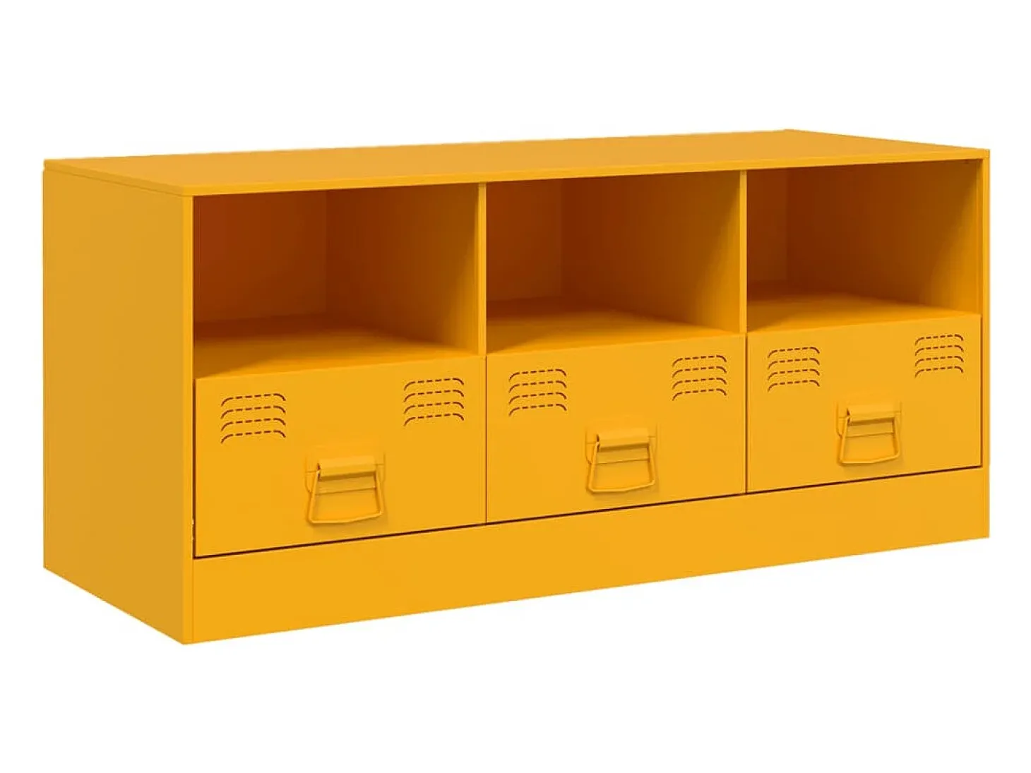Móvel de TV 99x39x44 cm aço amarelo mostarda PT541463