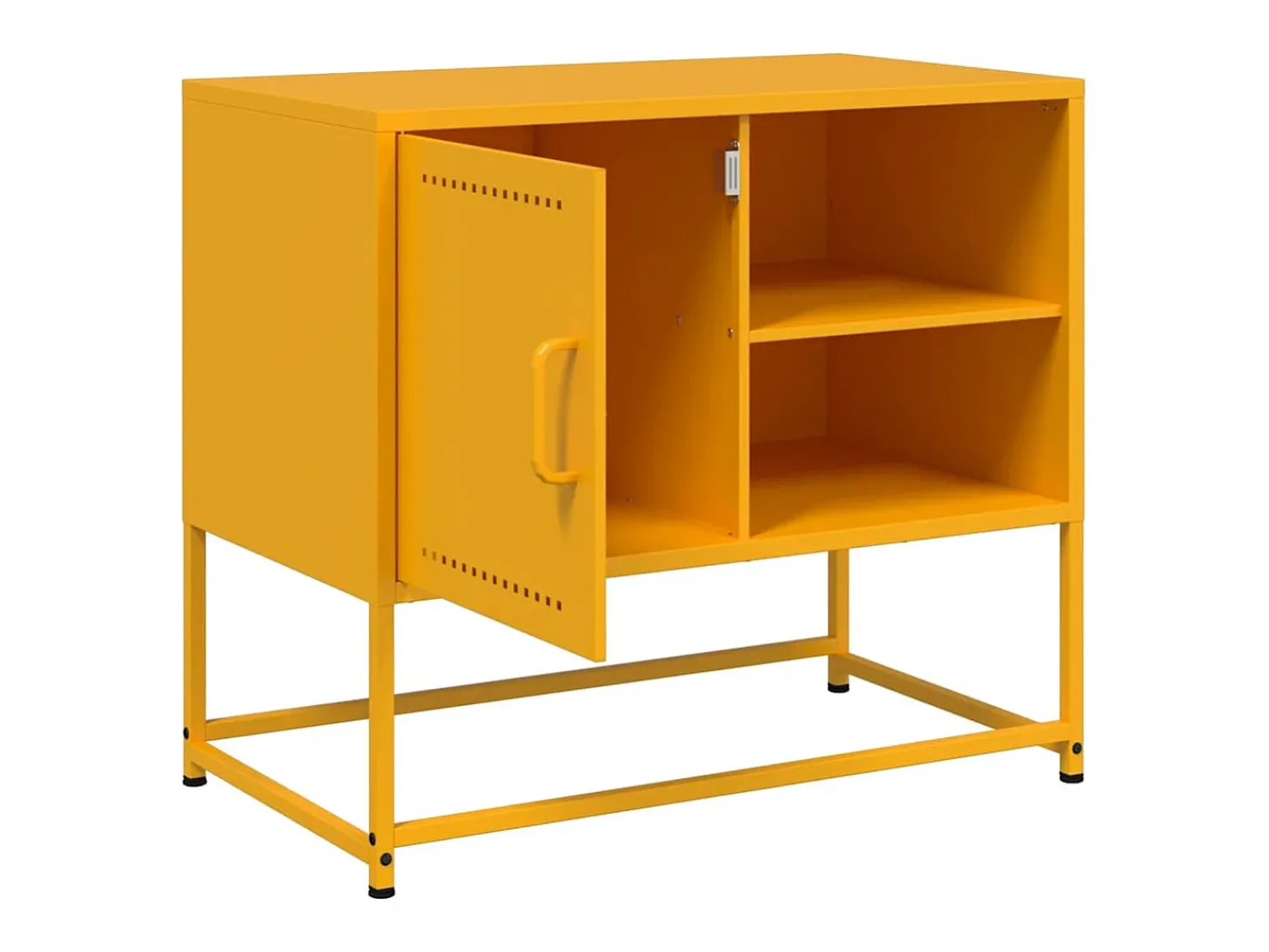 Móvel de TV 68x39x60,5 cm aço amarelo mostarda