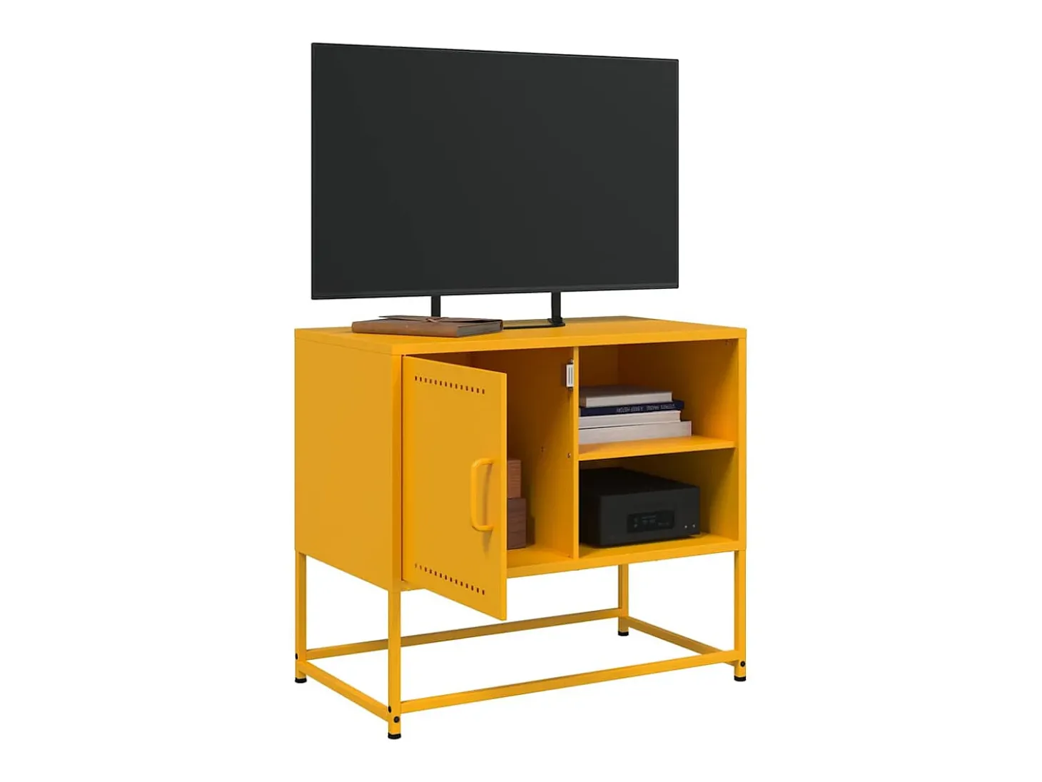 Móvel de TV 68x39x60,5 cm aço amarelo mostarda