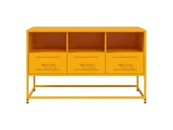 Móvel de TV 100,5x39x60,5 cm aço amarelo mostarda