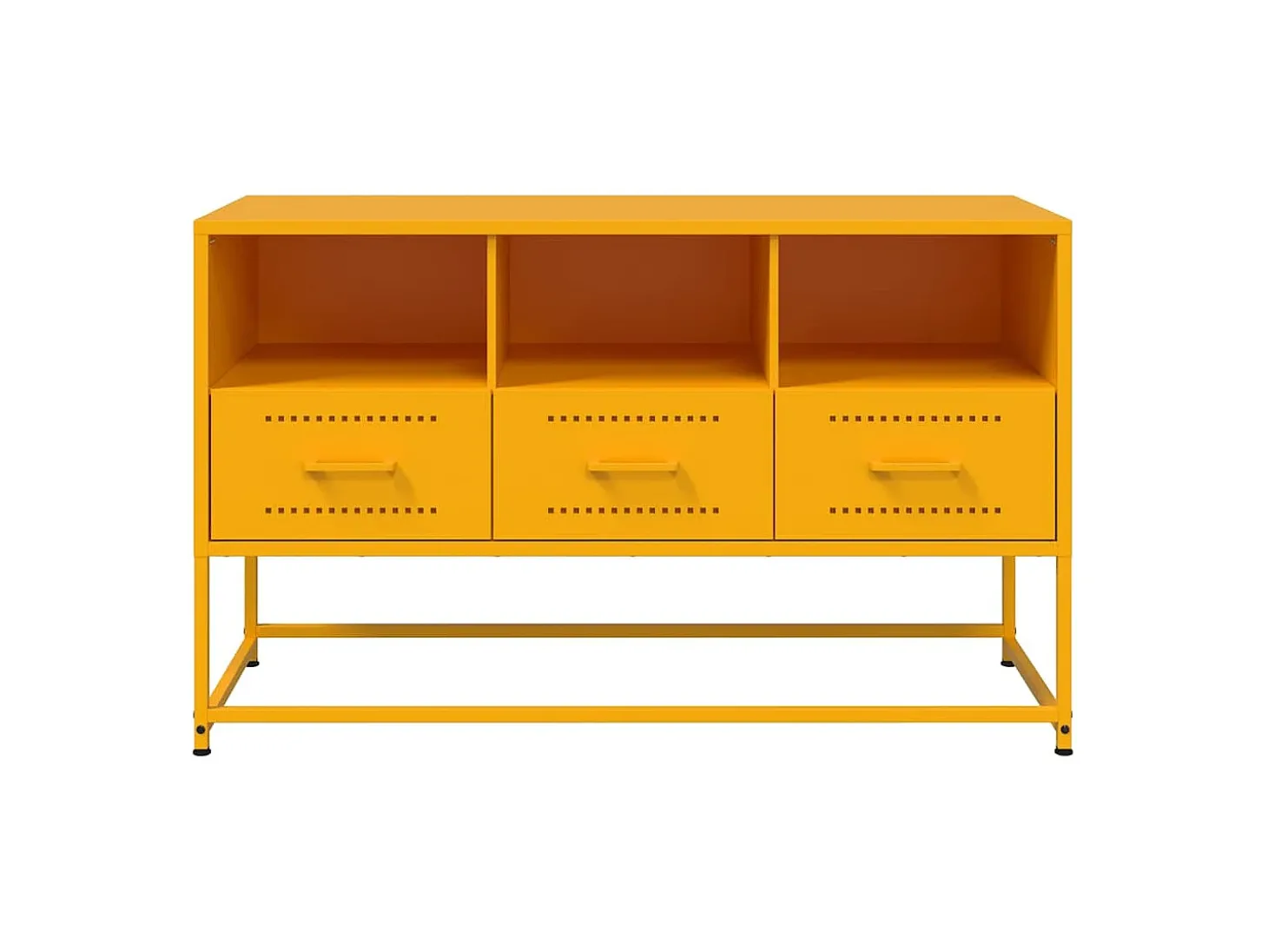 Móvel de TV 100,5x39x60,5 cm aço amarelo mostarda