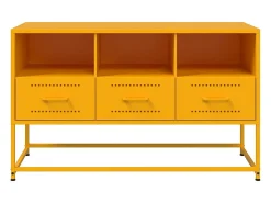 Móvel de TV 100,5x39x60,5 cm aço amarelo mostarda