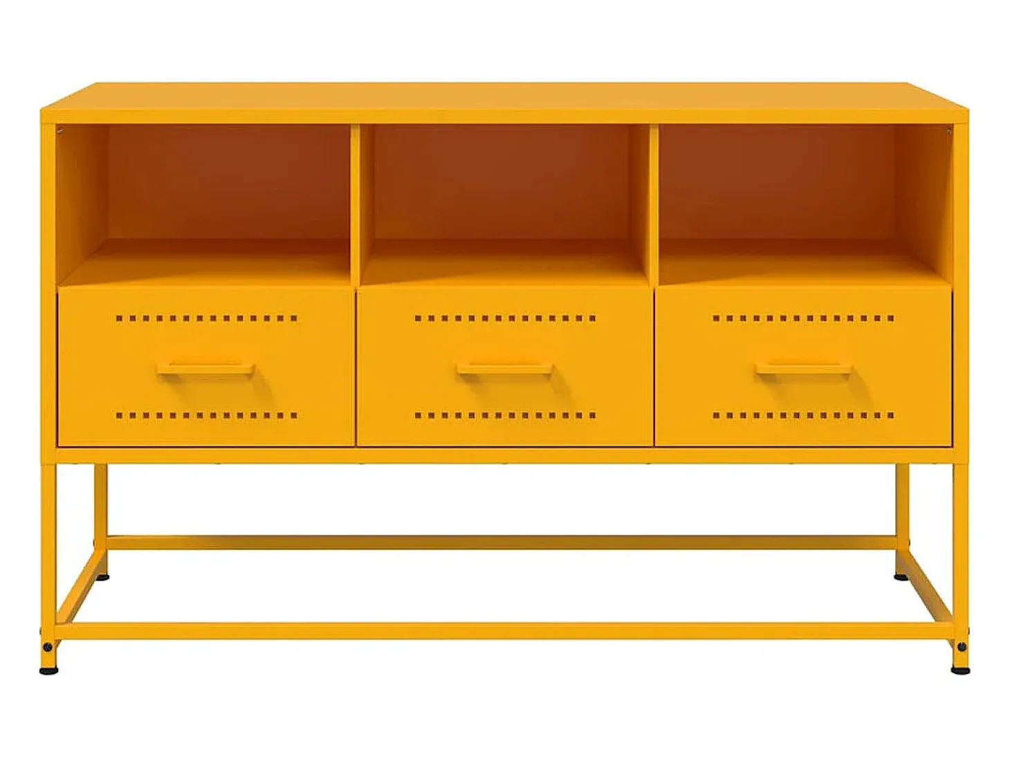 Móvel de TV 100,5x39x60,5 cm aço amarelo mostarda