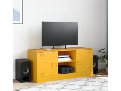 Móvel de TV 99x39x44 cm aço amarelo mostarda PT711364