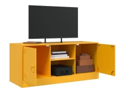 Móvel de TV 99x39x44 cm aço amarelo mostarda PT711364