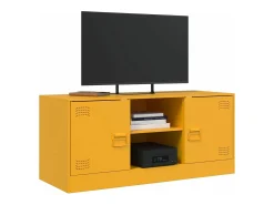 Móvel de TV 99x39x44 cm aço amarelo mostarda PT711364