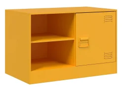 Móvel de TV 67x39x44 cm aço amarelo mostarda PT468474
