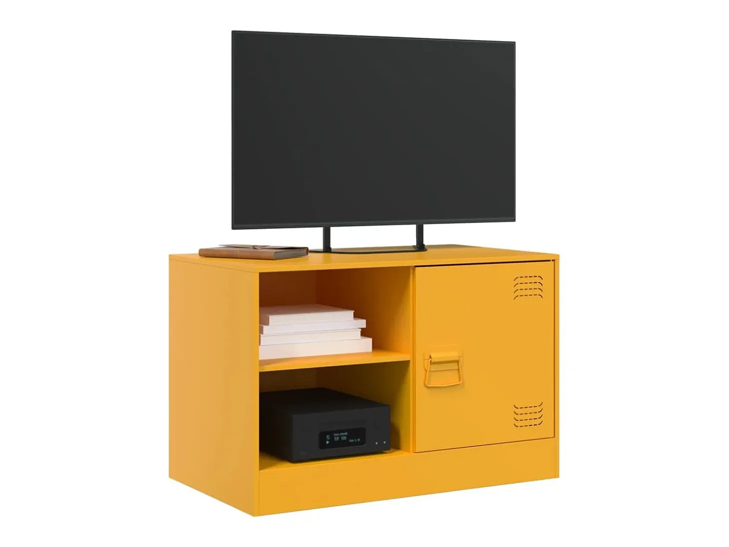 Móvel de TV 67x39x44 cm aço amarelo mostarda PT468474