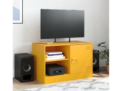 Móvel de TV 67x39x44 cm aço amarelo mostarda PT468474