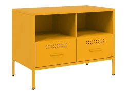 Móvel de TV 68x39x50,5 cm aço amarelo mostarda PT283674