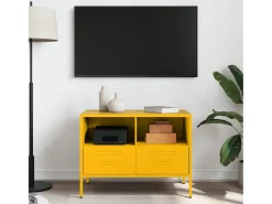 Móvel de TV 68x39x50,5 cm aço amarelo mostarda PT283674