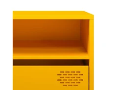Móvel de TV 202x39x43,5 cm aço laminado a frio amarelo mostarda