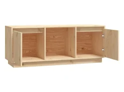 Móvel de TV 110,5x35x44 cm madeira de pinho maciça