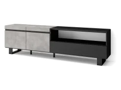Móvel de TV, 200x35x57cm, Para televisores até 80", Design industrial, Cimento
