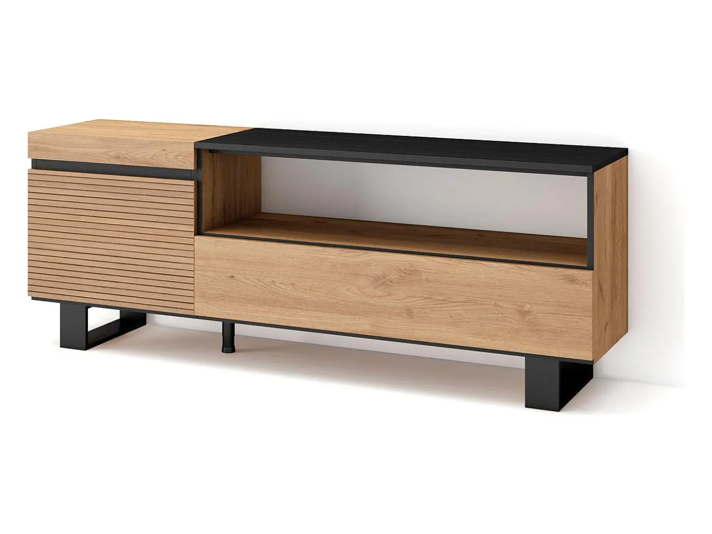 Móvel de TV, 150x35x57cm, Para televisores até 65", Design industrial, Carvahlo
