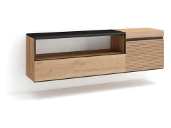 Móvel de TV, 150x35x45cm, Para televisores até 65", Suspensos, Carvahlo