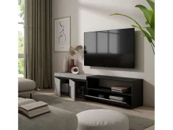 Móvel de TV, 200x35x45cm, Para televisores até 80", Estante para TV, Cimento