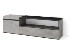 Móvel de TV, 150x35x45cm, Para televisores até 65", Estante para TV, Cimento