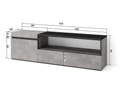 Móvel de TV, 150x35x45cm, Para televisores até 65