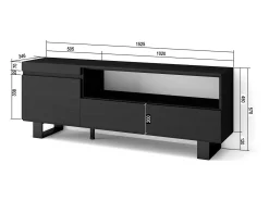 Móvel de TV, 150x35x57cm, Para televisores até 65