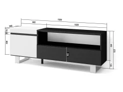 Móvel de TV, 150x35x57cm, Para televisores até 65
