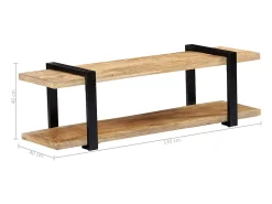 Móvel de TV/aparador de design prático 130 cm madeira maciça de mangueira 2502035