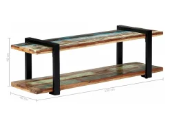 Móvel de TV/aparador de design prático 130 cm madeira maciça reciclada 2502067
