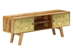 Móvel de TV/aparador de design prático feito de madeira maciça de mangueira 120 cm 2502138