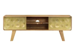 Móvel de TV/aparador de design prático feito de madeira maciça de mangueira 120 cm 2502138