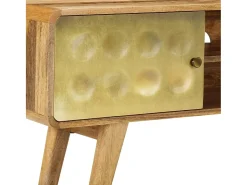 Móvel de TV/aparador de design prático feito de madeira maciça de mangueira 120 cm 2502138