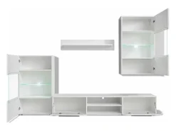 Móvel de TV/aparador de parede de 5 peças com iluminação LED branco 2502200