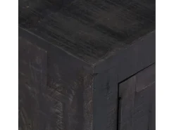 Móvel de TV/aparador preto prático e de design elegante feito de madeira maciça de mangueira 118 cm 2502203